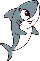baby shark character illustration
