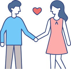 Male and Female Couple Holding Hands – Romantic Relationship and Togetherness