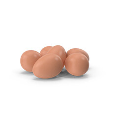 Close-up of Six  Eggs on transparent background , png