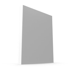 Blank vertical book template on transparent background , png
