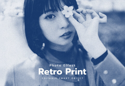 Retro Print Photo Effect