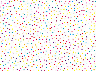 Colourful Random, chaotic polka dot, round glitter, confetti.. Bright background  for party invites, wedding, cards, phone Wallpapers. Vector illustration. Typographic design.