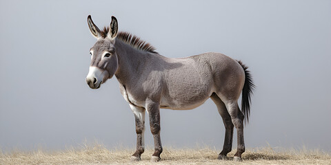 Brown wild mammal: a young foal in a grassy meadow