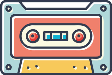 Retro Cassette Tape with a Note – Vintage Music, Nostalgia, and Analog Audio Illustration
