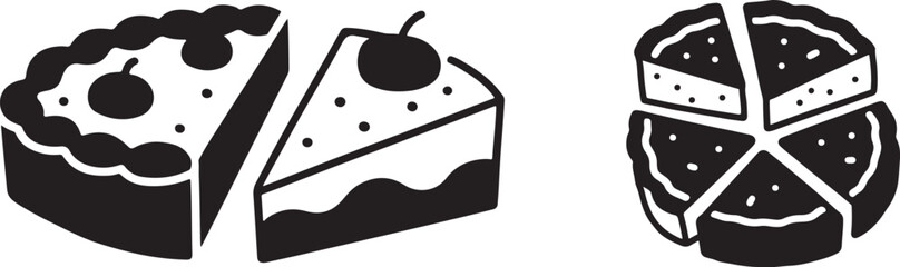 Hand-drawn illustration of a sliced pie.