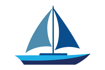 Vector sailboat illustration for marine, travel, and nautical-themed microstock design projects.