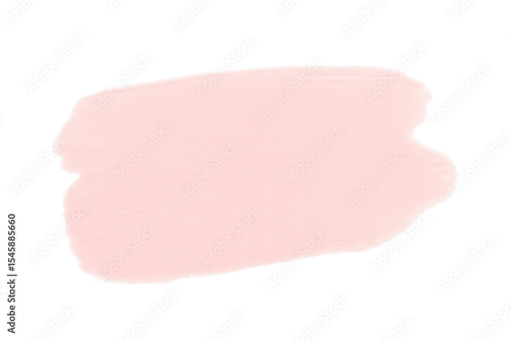 Poster pink brush stroke with visible texture on transparent background, ideal for adding a touch of color 