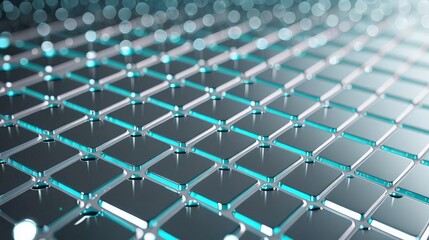 Naklejka premium Modern Technology Background, Abstract Grid Pattern, Futuristic Design Concept