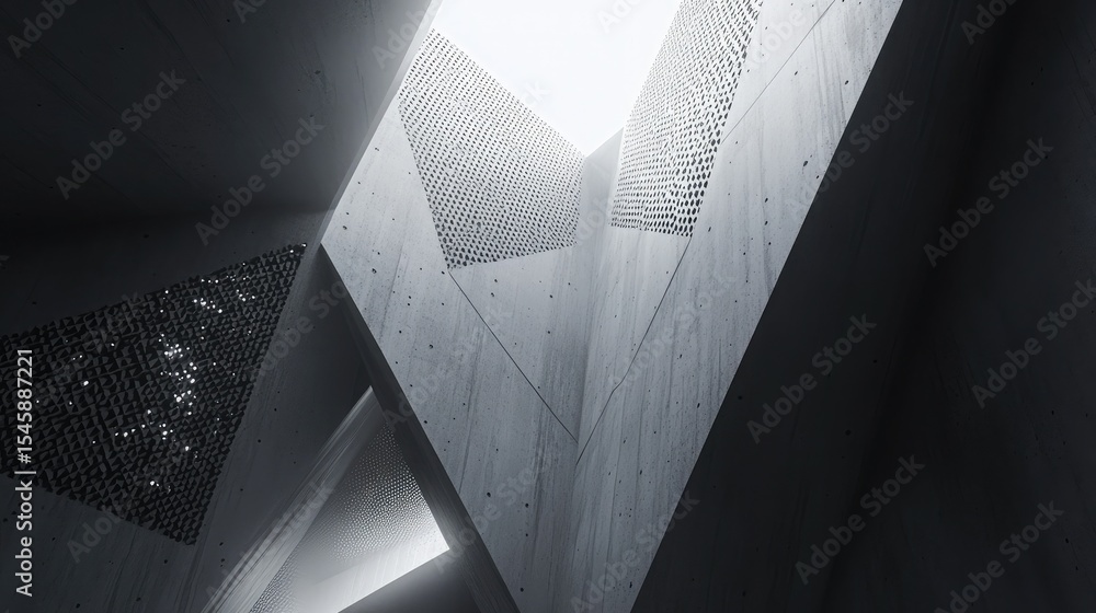 Aufkleber modern abstract grid of black and grey hexagons with a faint 3d texture evoking a stylish high-tech 