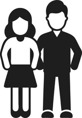 Male and Female Silhouette in Casual Clothes – Modern Fashion, Youthful Style, and Lifestyle Illustration
