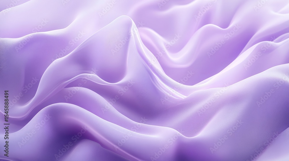 Aufkleber abstract wavy scene with soft purple lines and smooth transitions flowing gently with cool tones and
