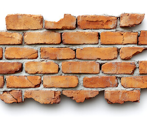 Obraz premium Aged and weathered red brick wall texture with a rustic and grunge pattern