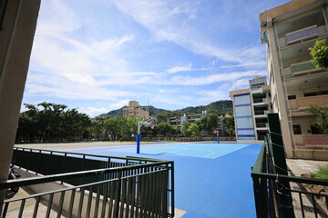 Outdoor basketball.