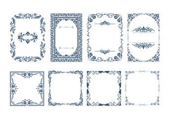 Ornate classic templates set in vintage style. Wedding and restaurant menu.