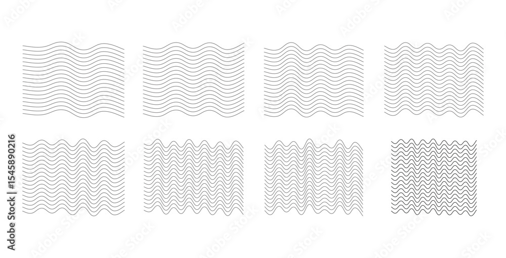 Poster elegant wavy line patterns textures set for design projects backgrounds website templates and stylis