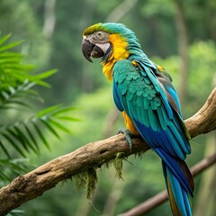 Vibrant Parrots: Colorful Birds of the Tropical Rainforest