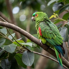 Vibrant Parrots: Colorful Birds of the Tropical Rainforest