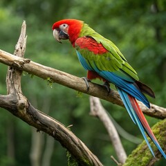 Vibrant Parrots: Colorful Birds of the Tropical Rainforest