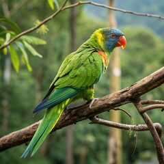 Vibrant Parrots: Colorful Birds of the Tropical Rainforest