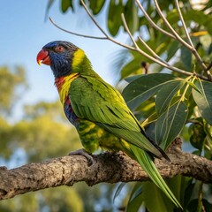 Vibrant Parrots: Colorful Birds of the Tropical Rainforest