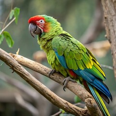 Vibrant Parrots: Colorful Birds of the Tropical Rainforest