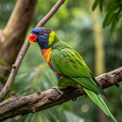Vibrant Parrots: Colorful Birds of the Tropical Rainforest