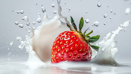 strawberry in water