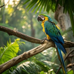 Vibrant Parrots: Colorful Birds of the Tropical Rainforest