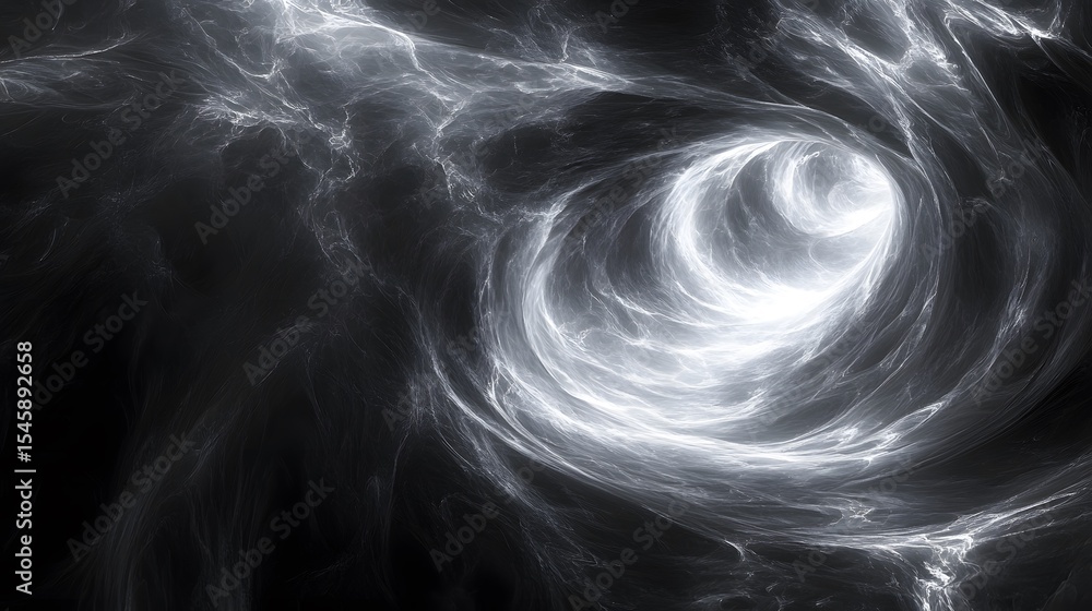 Poster abstract swirling vortex of light and shadow.