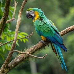 Vibrant Parrots: Colorful Birds of the Tropical Rainforest