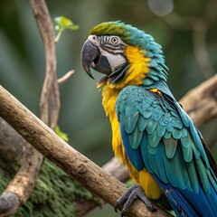 Vibrant Parrots: Colorful Birds of the Tropical Rainforest