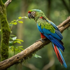 Vibrant Parrots: Colorful Birds of the Tropical Rainforest