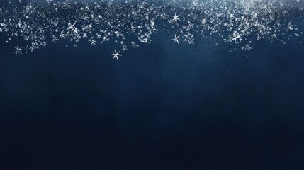 Winter snowflakes on navy background