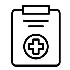 Obraz premium Emergency Plan Document Vector Line Icon Design