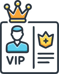 Profile Icon with a Crown for VIPs – Premium User Badge, Exclusive Membership, and Elite Status Illustration
