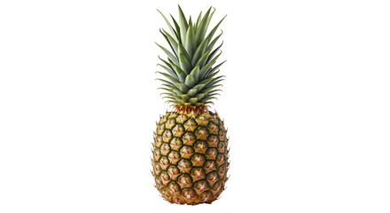 Fototapeta premium Fresh Ripe Pineapple Fruit Isolated on Black Background Perfect for Tropical Designs and Food Packaging