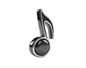 Metallic musical note symbol