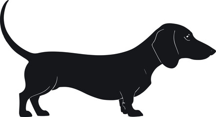 Silhouette of dog stand