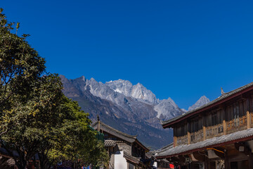 The scenic spots of Baisha Ancient Town in Lijiang, Yunnan