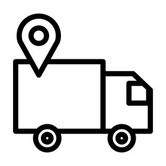 delivery truck line icon