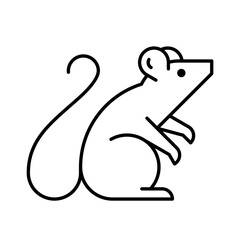 Rat Logo. Icon design. Template elements
