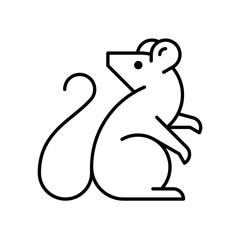 Rat Logo. Icon design. Template elements

