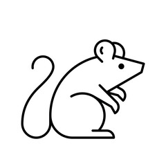 Rat Logo. Icon design. Template elements
