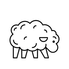 Sheep Logo. Icon design. Template elements

