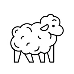 Sheep Logo. Icon design. Template elements

