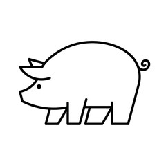 Pig Logo. Icon design. Template elements
