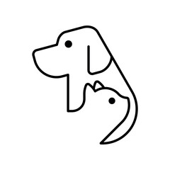 Dog and Cat logo. Icon design. Template elements

