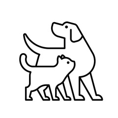 Dog and Cat logo. Icon design. Template elements
