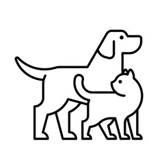 Dog and Cat logo. Icon design. Template elements
