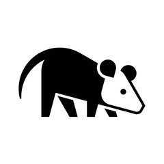 Opossum Logo. Icon design. Template elements

